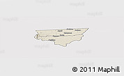 Shaded Relief Panoramic Map of Zulu, cropped outside