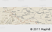 Shaded Relief Panoramic Map of Zulu