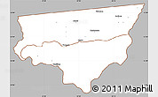 Gray Simple Map of Zulu, cropped outside