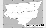 Gray Simple Map of Zulu, single color outside