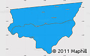 Political Simple Map of Zulu, cropped outside