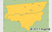 Savanna Style Simple Map of Zulu, single color outside