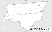 Silver Style Simple Map of Zulu, cropped outside