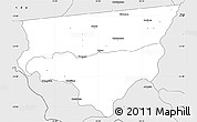 Silver Style Simple Map of Zulu