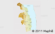 Physical 3D Map of Nkhotakota, cropped outside