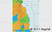 Political 3D Map of Nkhotakota