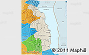 Shaded Relief 3D Map of Nkhotakota, political shades outside