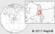Blank Location Map of Lake Malawi