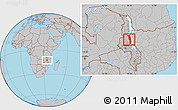 Gray Location Map of Lake Malawi