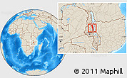 Shaded Relief Location Map of Lake Malawi