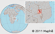 Gray Location Map of Nkhotakota, highlighted parent region, within the entire country