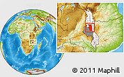 Physical Location Map of Nkhotakota, highlighted country, highlighted parent region