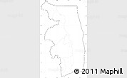 Blank Simple Map of Nkhotakota, cropped outside, no labels