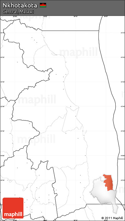 Blank Simple Map of Nkhotakota, no labels