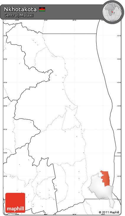Blank Simple Map of Nkhotakota, no labels