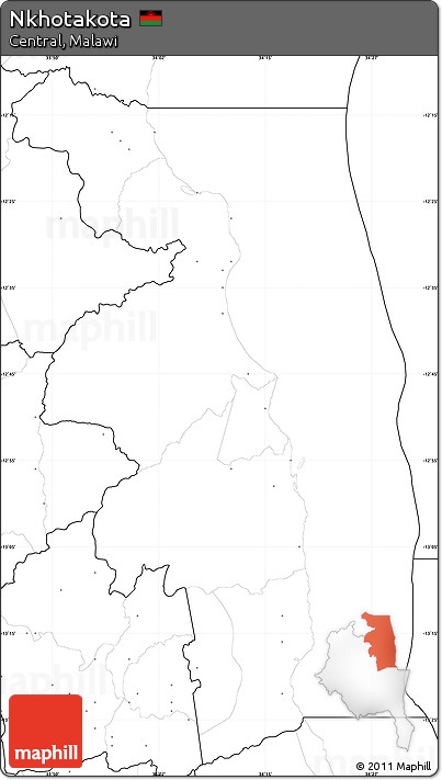 Blank Simple Map of Nkhotakota, no labels