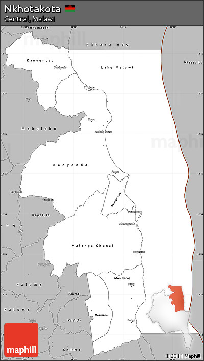 Gray Simple Map of Nkhotakota