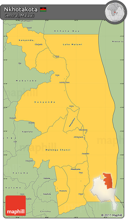 Savanna Style Simple Map of Nkhotakota