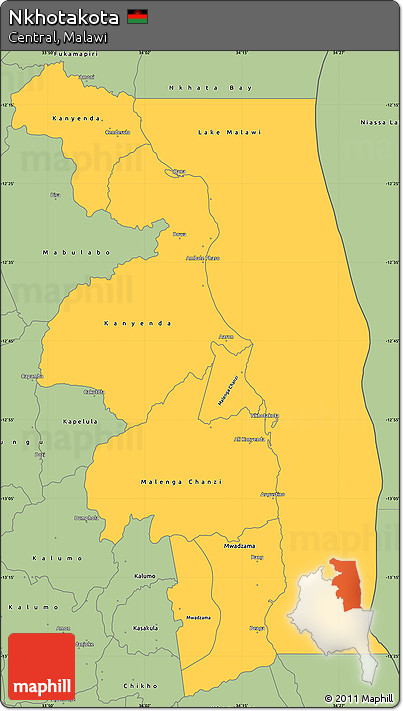 Savanna Style Simple Map of Nkhotakota