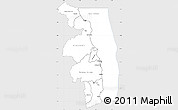 Silver Style Simple Map of Nkhotakota, single color outside