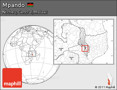 Blank Location Map of Mpando, highlighted parent region, highlighted grandparent region, within the entire country