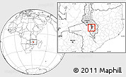 Blank Location Map of Mpando, highlighted parent region, highlighted grandparent region