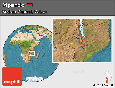 Satellite Location Map of Mpando