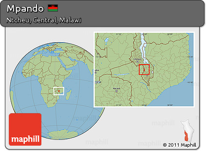 Savanna Style Location Map of Mpando