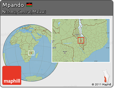 Savanna Style Location Map of Mpando