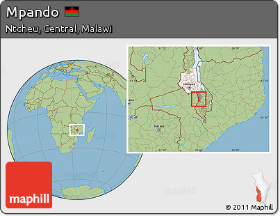 Savanna Style Location Map of Mpando, highlighted parent region, highlighted grandparent region
