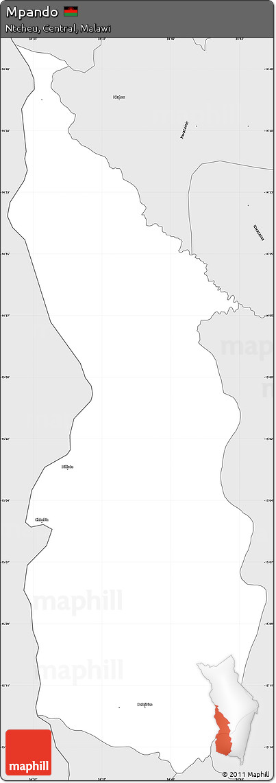 Silver Style Simple Map of Mpando