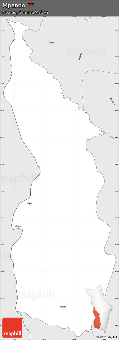 Silver Style Simple Map of Mpando