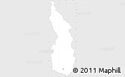 Silver Style Simple Map of Mpando, single color outside