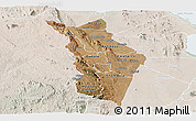Satellite Panoramic Map of Ntcheu, lighten