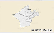 Classic Style 3D Map of Kalumo, single color outside