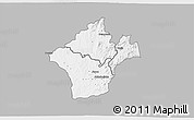 Gray 3D Map of Kalumo, single color outside
