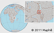 Gray Location Map of Kalumo