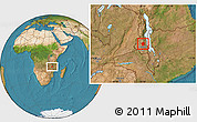 Satellite Location Map of Kalumo