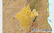 Physical Map of Kalumo, satellite outside