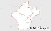 Classic Style Simple Map of Kalumo, cropped outside
