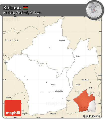 Classic Style Simple Map of Kalumo