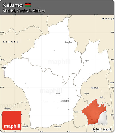 Classic Style Simple Map of Kalumo