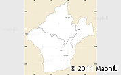Classic Style Simple Map of Kalumo, single color outside