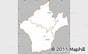 Gray Simple Map of Kalumo, cropped outside