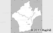 Gray Simple Map of Kalumo, single color outside