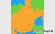 Political Simple Map of Kalumo