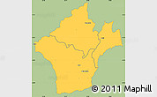Savanna Style Simple Map of Kalumo, single color outside