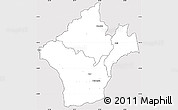 Silver Style Simple Map of Kalumo, cropped outside