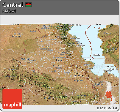 Satellite Panoramic Map of Central
