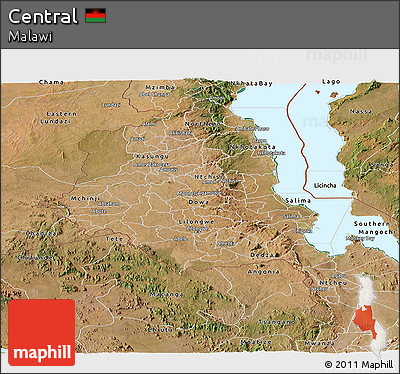 Satellite Panoramic Map of Central